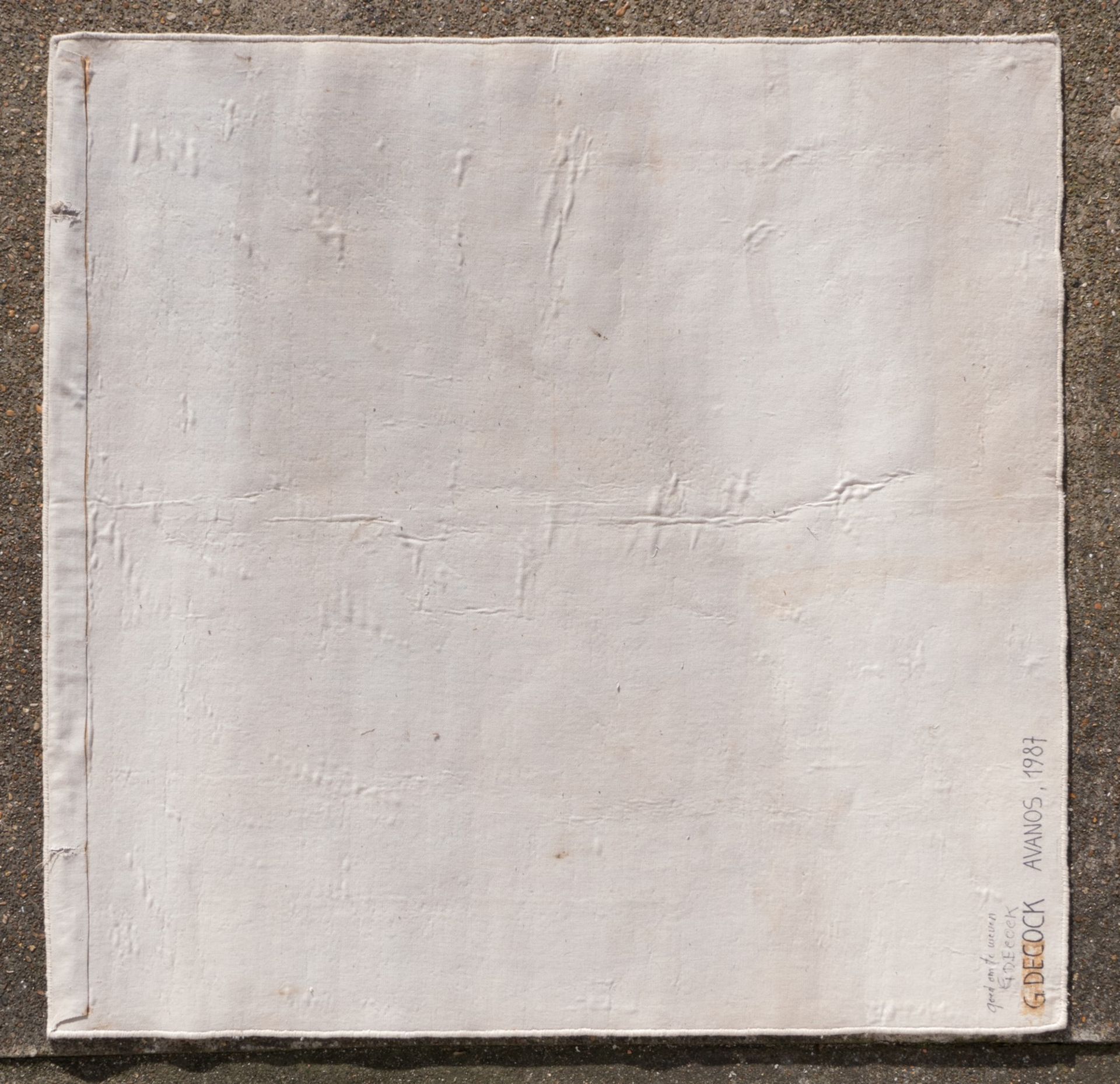 Decock G., Avanos, wool on cotton, dated 1987 (with certificate), circa 2 x 2 m - Image 2 of 3