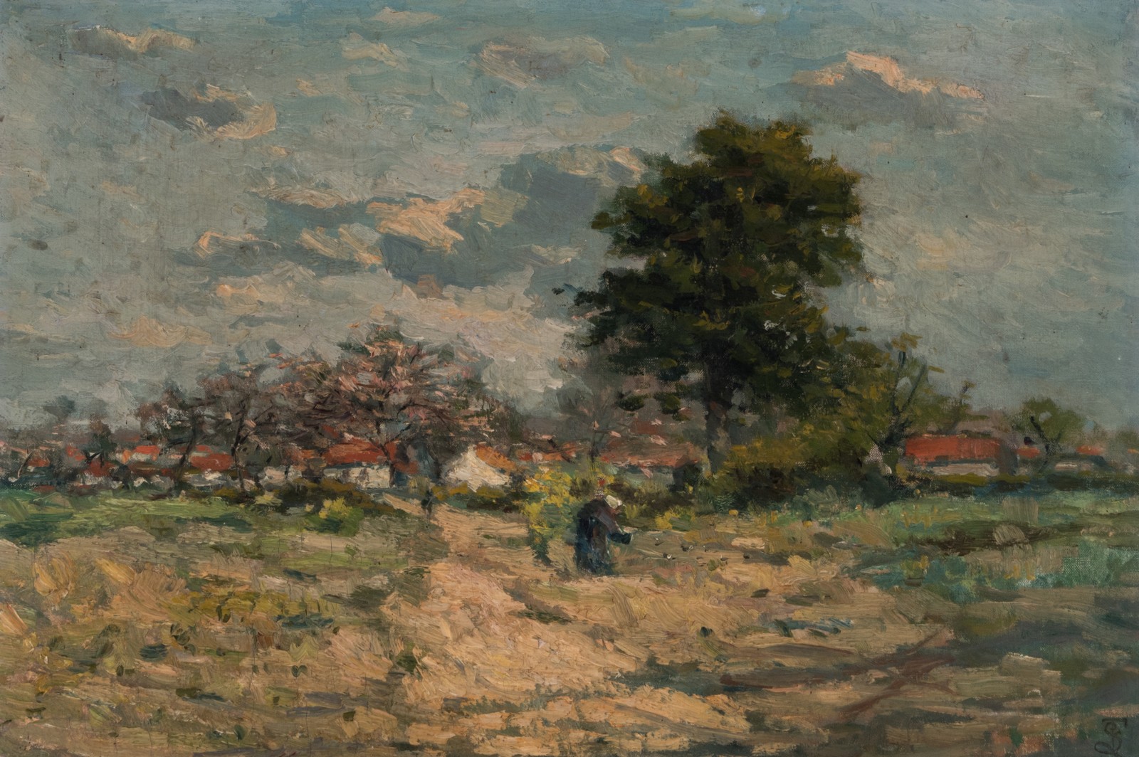Franck L., a rural view, oil on canvas, 34,5 x 52 cm