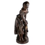 Moreau M., the source, brown patinated bronze, H 62 cm