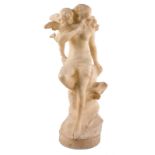 Pugi, Venus and Cupid, alabaster, H 56 (without base) - 60,5 cm (with base) (damages)
