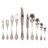 A cutlery canteen with a twelve-piece silver plated cutlery set, Christofle, 127 pieces