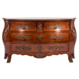 A mahogany LXV style commode 'à la régence', bronze mounts, H 90 - B 160 - D 57 cm