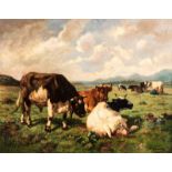 Schouten H., cattle in landscape, oil on canvas, 91 x 116 cm