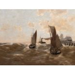 Günther E., a seascape, oil on canvas, 95 x 125 cm