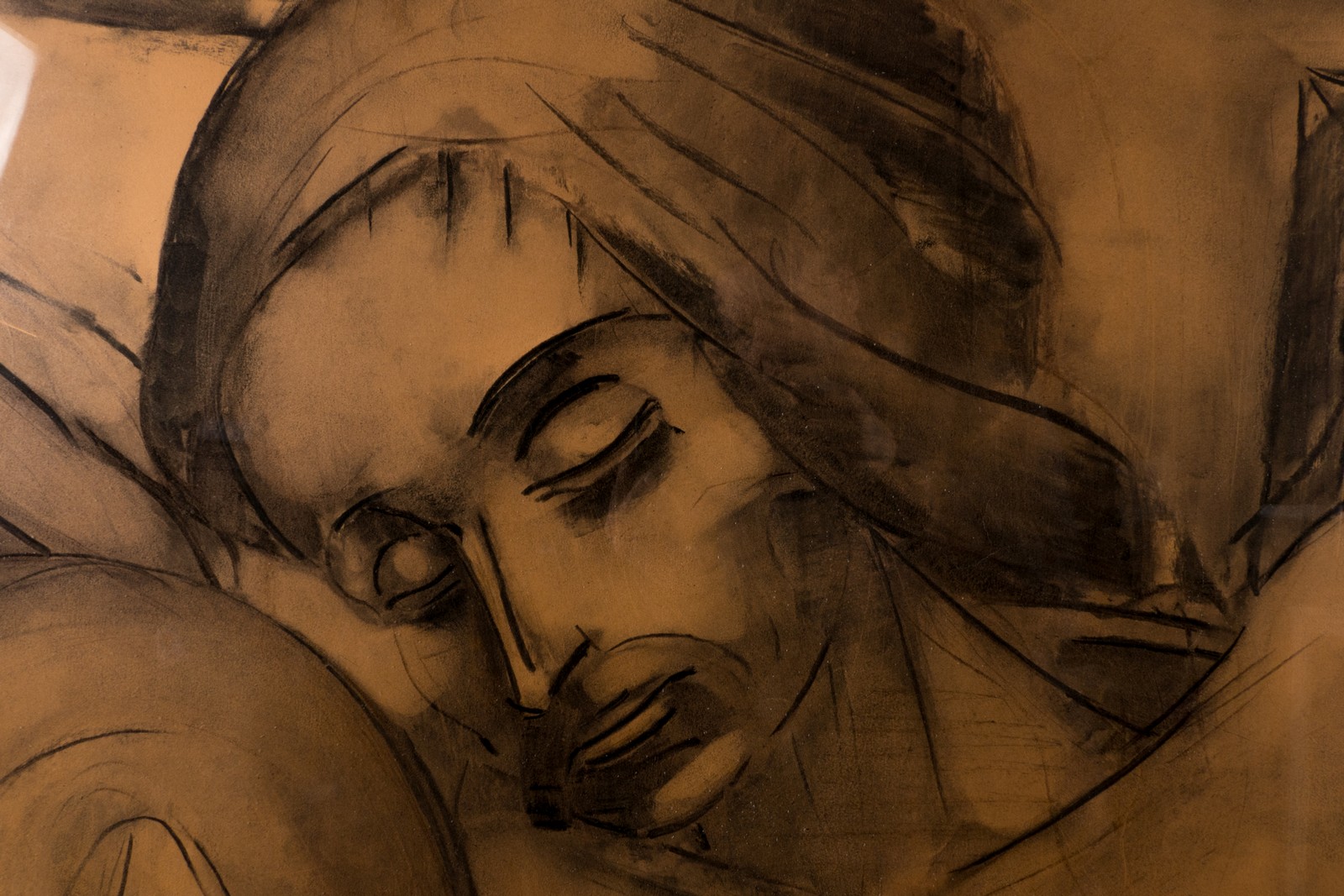 Servaes A., calvary, charcoal drawing on paper, dated 1936, 100 x 156 cm - Image 6 of 6