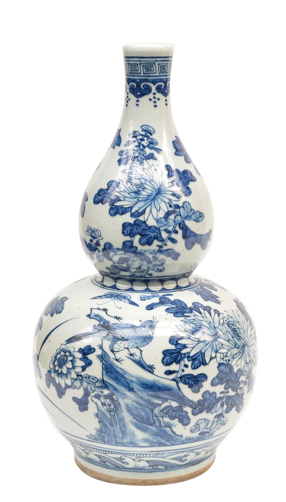 A Chinese blue and white double gourd vase, 19thC, H 43,5 cm