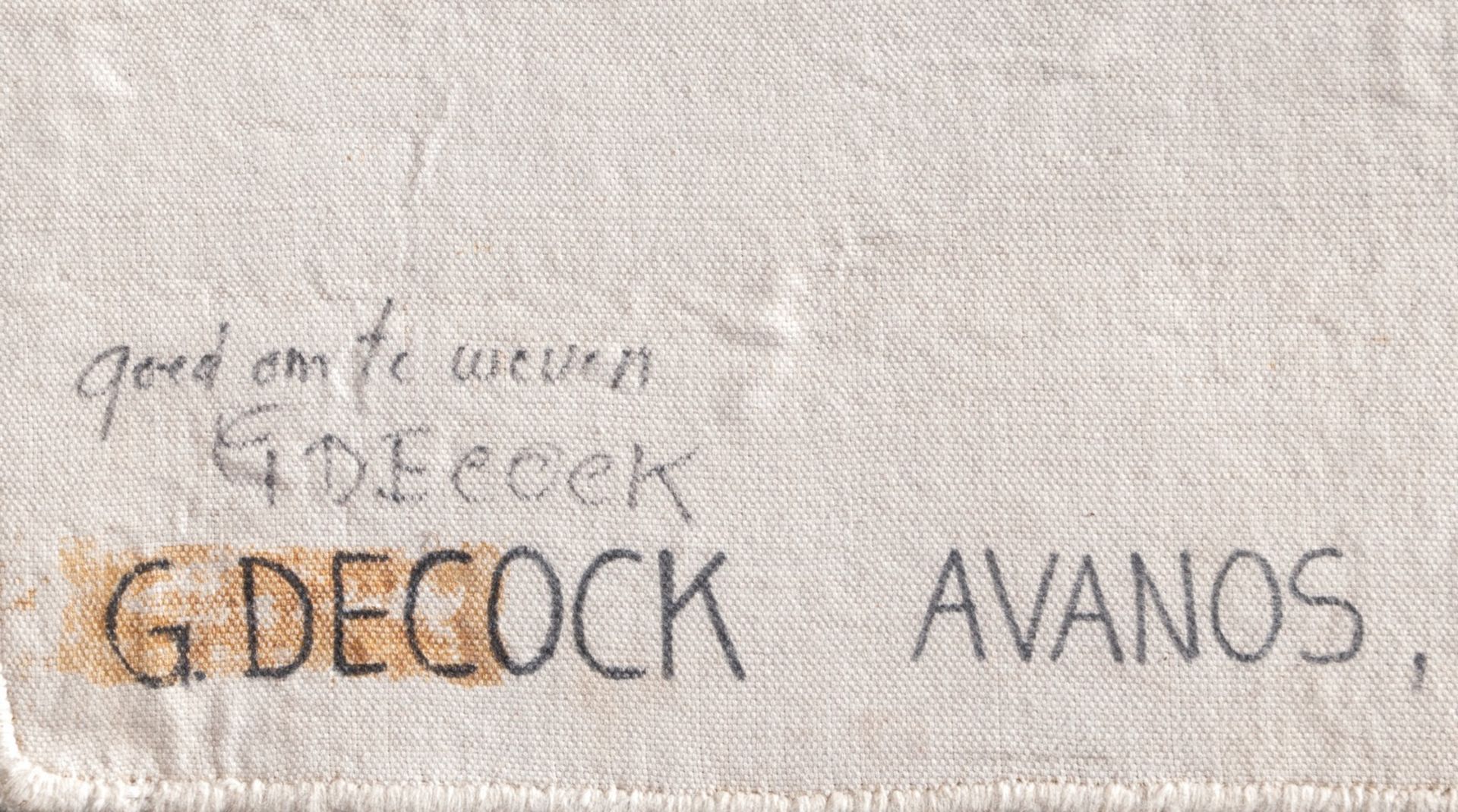 Decock G., Avanos, wool on cotton, dated 1987 (with certificate), circa 2 x 2 m - Bild 3 aus 3