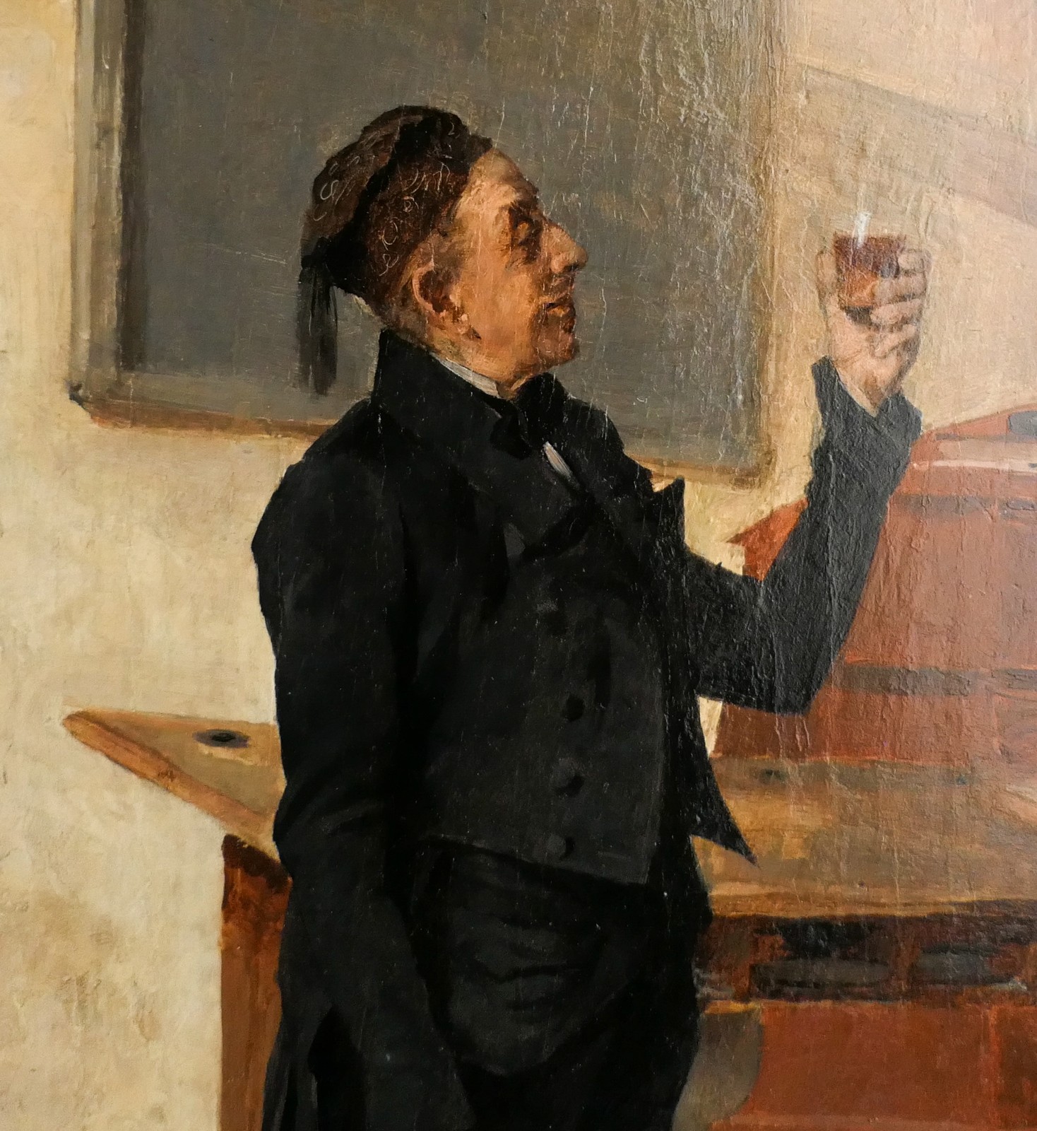 Portielje G., the well-deserved glass, oil on canvas, dated 10 June 1889 and signed on the back, - Image 5 of 8