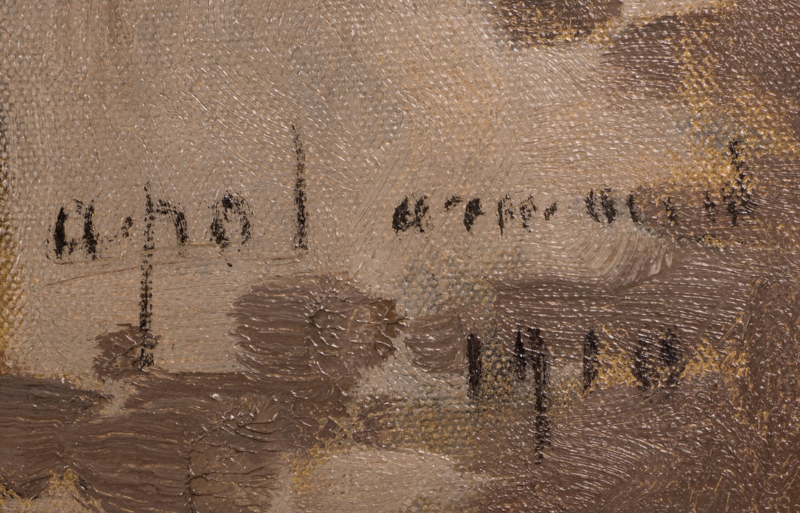 Apol A., view on a slum, oil on canvas, 100 x 120 cm - Image 4 of 7