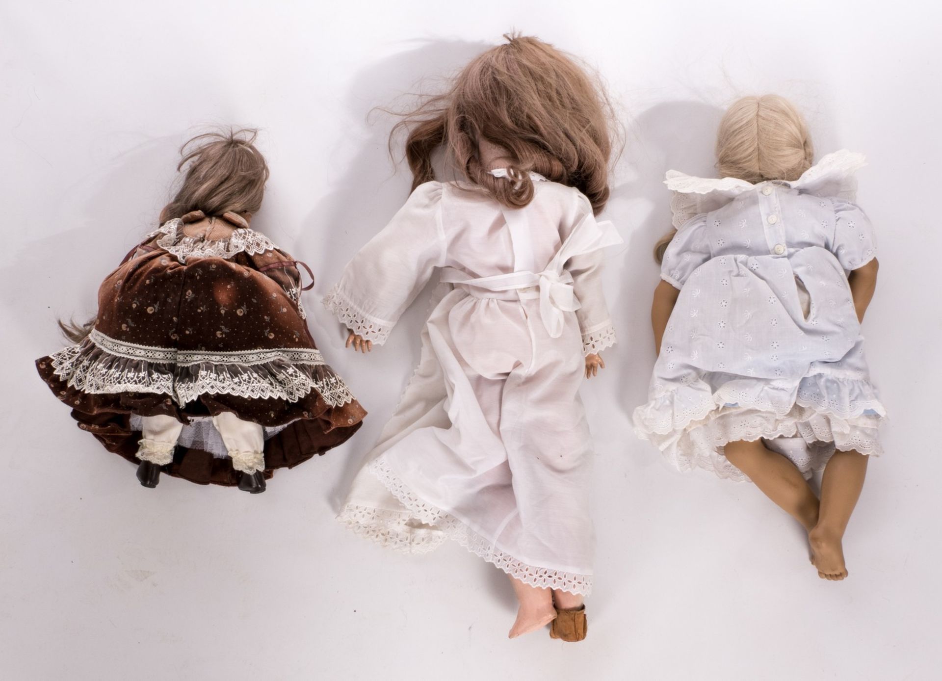 Four dolls, one bisque doll marked Simon & Halbig (damage) and two character dolls; added a dolls - Image 2 of 8