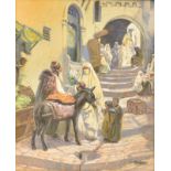 Delmas Ed., 'A Tunis - 1903', pastel, 19 x 59 cm