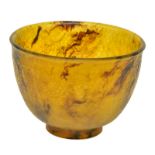 Decorchemont F.E. (impressed label) a tortoise shell imitating frosted glass art deco bowl (the