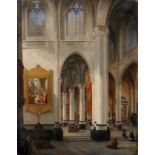 De Cauwer E., "Int. de l'Egl.e St Michel à Gand", interior St. Michael's church in Ghent, dated