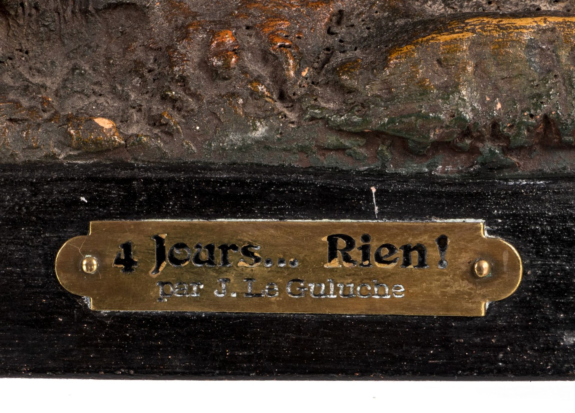 Le Guluche J., '4 Jours ... Rien!', polychrome painted  terracotta, H 59,5 cm - Image 7 of 13