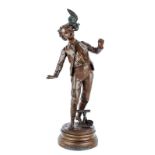 Guillot J., 'la vengeance du perroquet', brown patinated bronze, H 45 cm