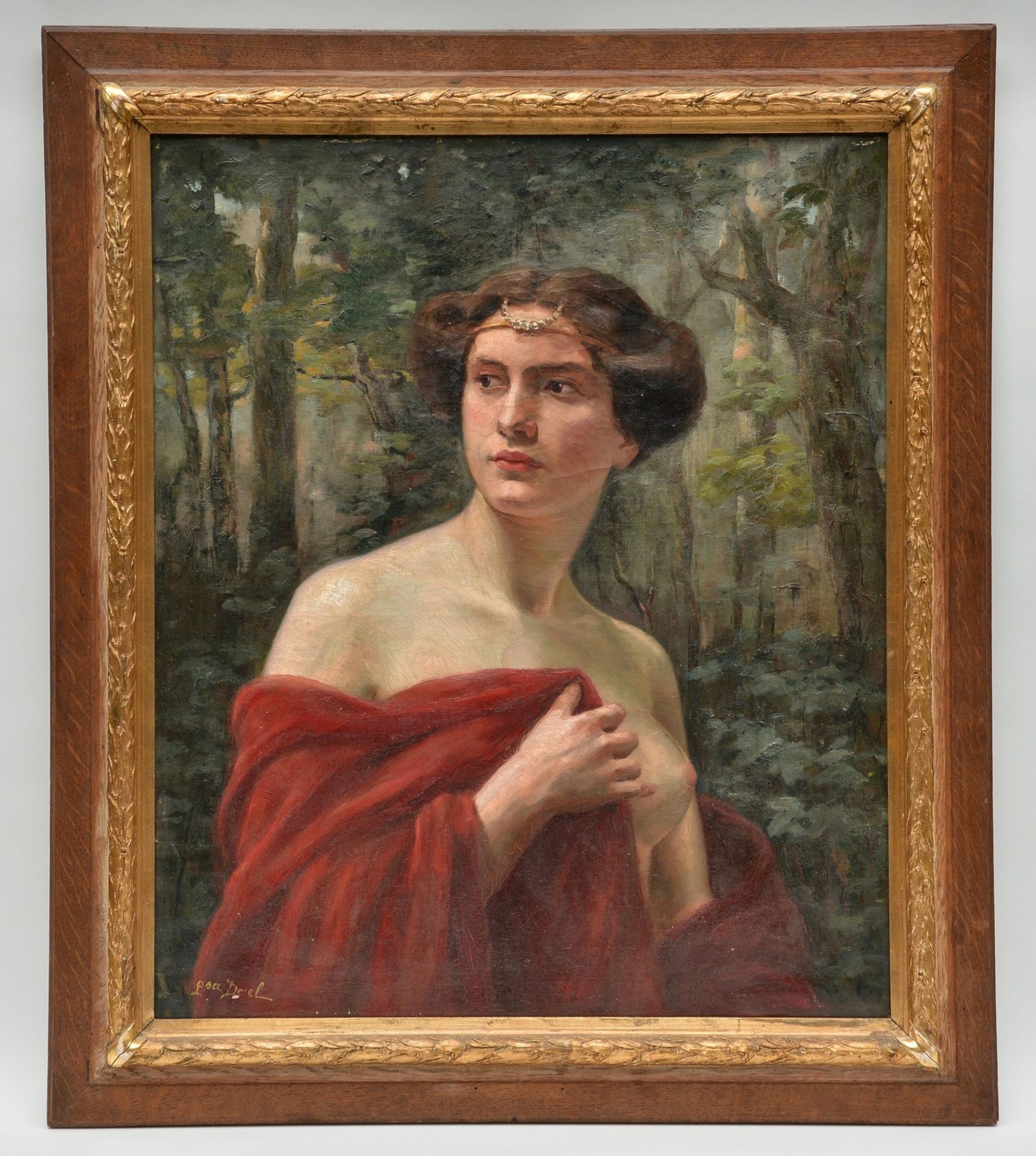 Dael Louisa, the portrait of a charming nymph, oil on canvas, 64 x 77 cm - Image 2 of 9