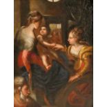 Unsigned, attributed to Theodore Hombrecken, the marriage of St. Catherine, oil on canvas, 17thC, 19