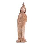 A Tang figurine so-called 'fat lady' with cold paint, with thermoluminescent certificate Ralf