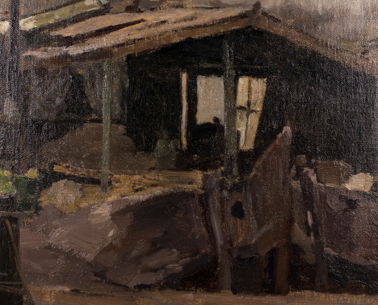 Apol A., view on a slum, oil on canvas, 100 x 120 cm - Image 5 of 7