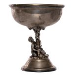A silver cup with the image of Venus with Satyr, 925/000, H 13 cm - Weight: ca. 290g