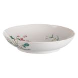 A Chinese famille rose dish, decorated with flower branches and a dragonfly, marked Quangxu, H 4 -