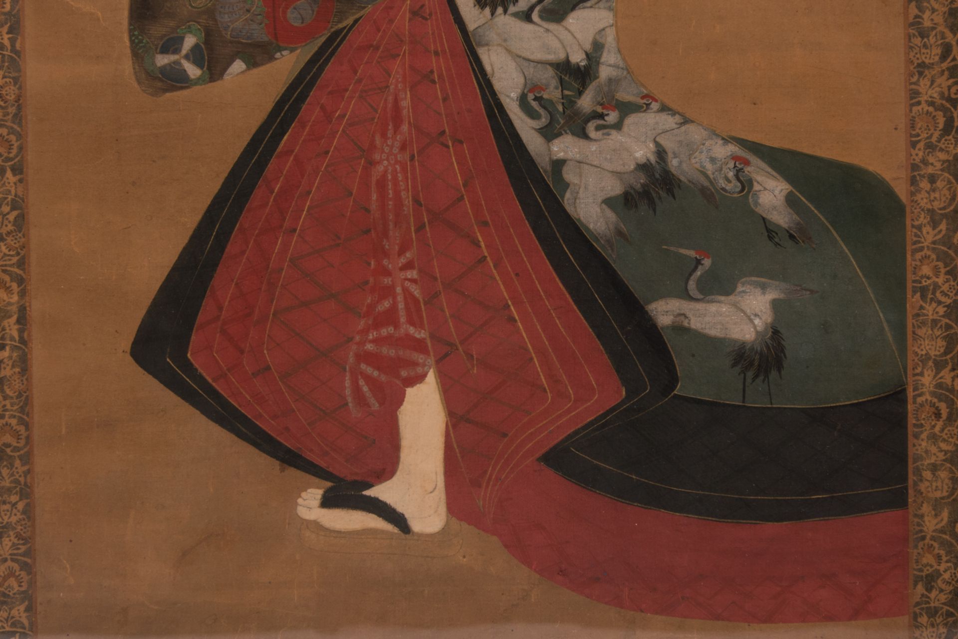 A lot of five Japanese ukiyo-é depicting scenes out of daily life of the courtesans and scenes of - Bild 7 aus 11