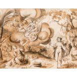 Unsigned, a mythological scene, washed ink drawing, last quarter of the 16thC, 17,5 x 22 cm