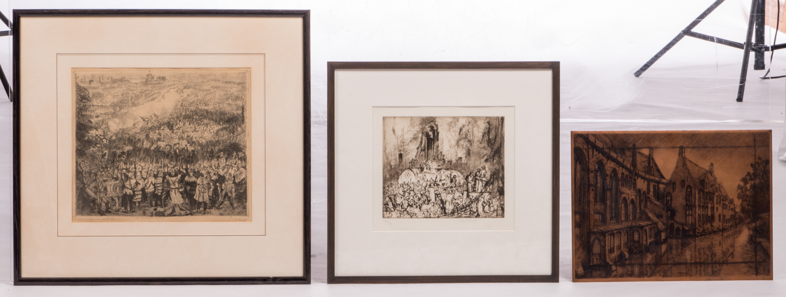 Brangwyn F., an animated scene on an industrial site, etching, 294/450, 24,2 x 20,2 cm; added De - Bild 2 aus 10