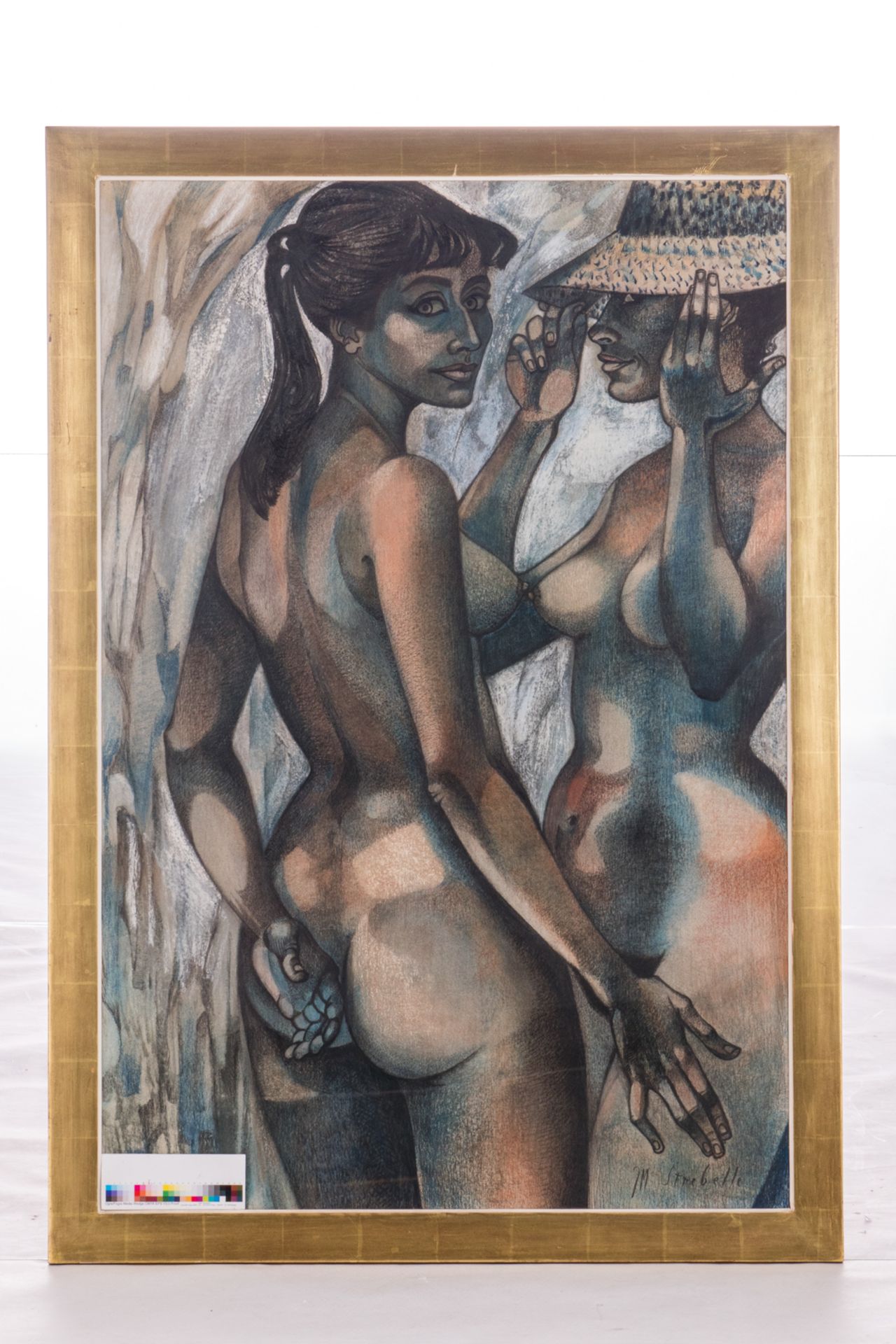 Strebelle J.-M., the bathers, charcoal and pastel, 77 x 113 cm - Bild 4 aus 7