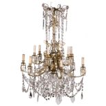 A continental Belle Époque chandelier, H 130 cm