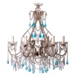 A Venetian chandelier, H 70 - W 62 cm