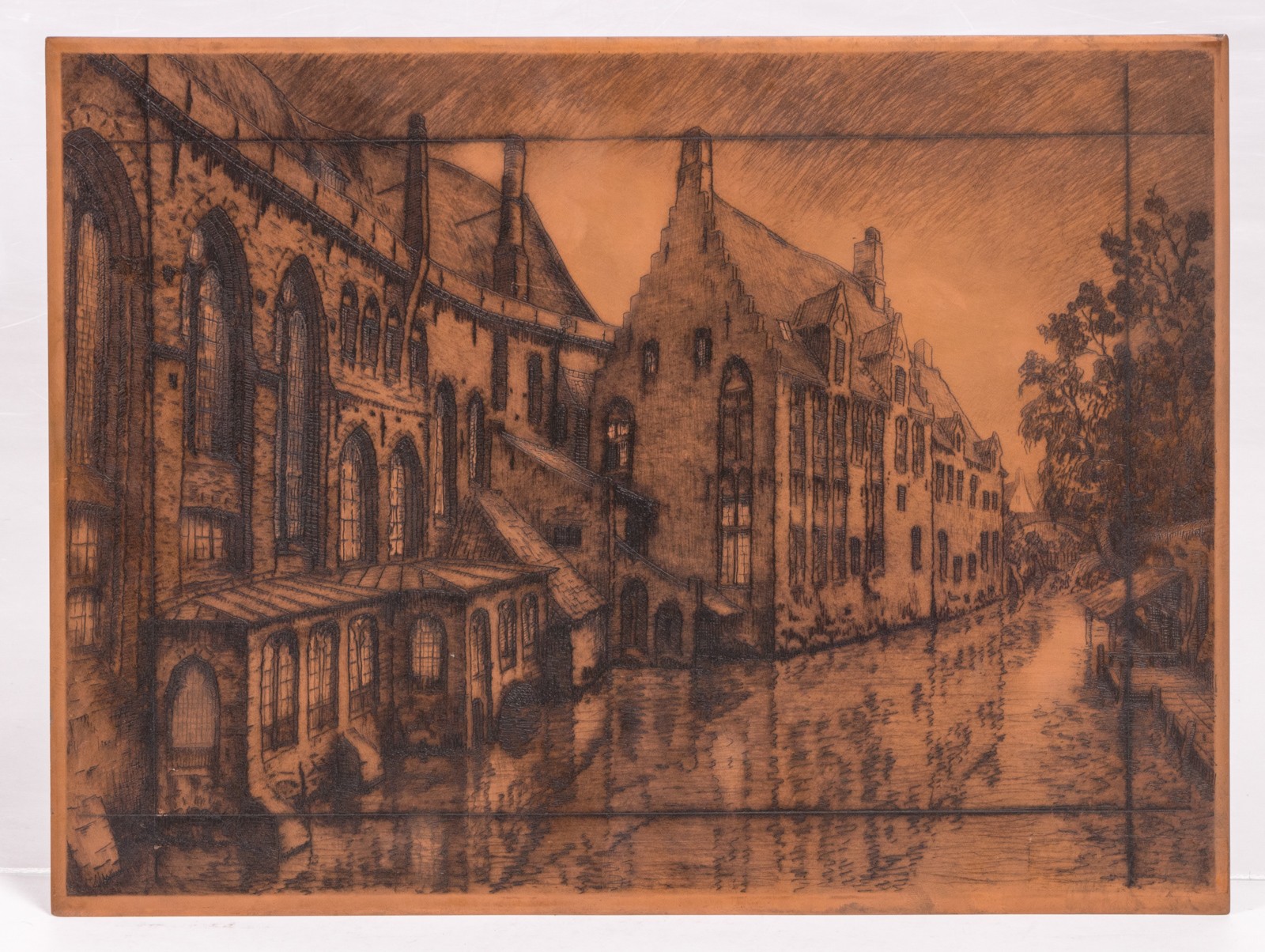 Brangwyn F., an animated scene on an industrial site, etching, 294/450, 24,2 x 20,2 cm; added De - Bild 6 aus 10