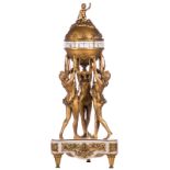 A fine Neoclassical Three Graces' clock 'à cercles tournant', gilt bronze and ditto mounts, on a