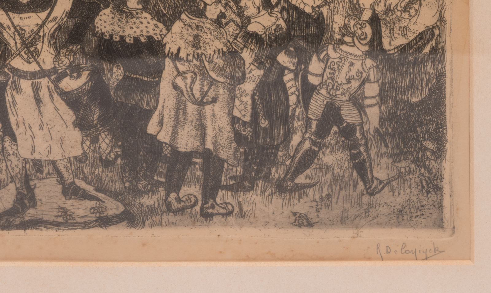 Brangwyn F., an animated scene on an industrial site, etching, 294/450, 24,2 x 20,2 cm; added De - Bild 10 aus 10