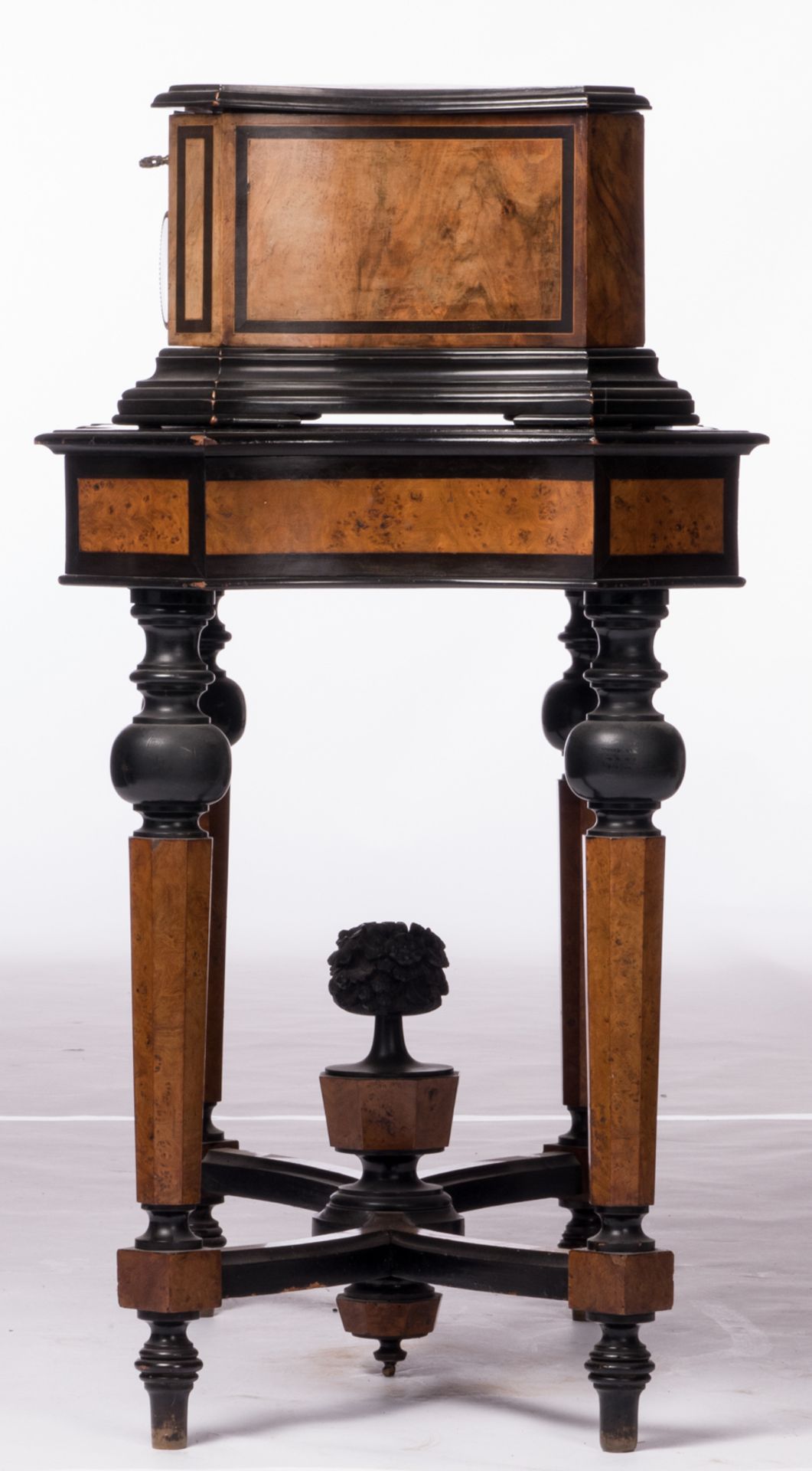 A fine burl walnut and ebonised wooden cylinder music box with orchestreon organ, 'Fabrique de - Image 3 of 14