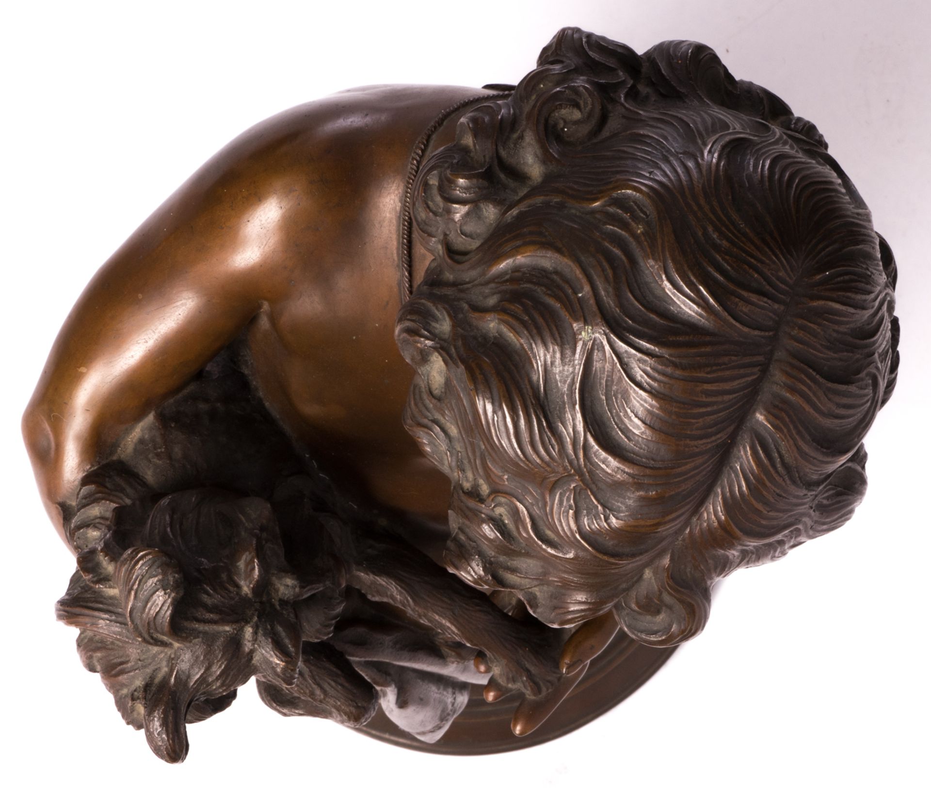 Barzaghi F., true friendship, patinated bronze, dated 'Milano 1870', H 101 cm - Bild 6 aus 9