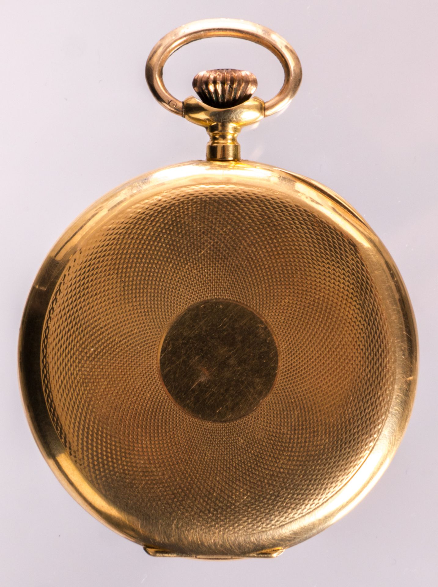 A men's 18ct golden pocket watch 'For Life', decorated with guilloche work - Weight of the gold - Image 2 of 5