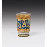 Becher aus der "arabischen Serie", J. & L. Lobmeyr, Wien, um 1880 farbloses Glas, Gold- und