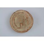 Siegel mit "GR", spätrömische Brotmarke oder auch Brot Siegel aus dem 3./4. Jh. n. Chr.. Sehr