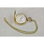 Vacheron Constantin Savonette, Vintage Taschen Uhr. 750er Gelbgold an 585er Gelbgold Uhrenkette.