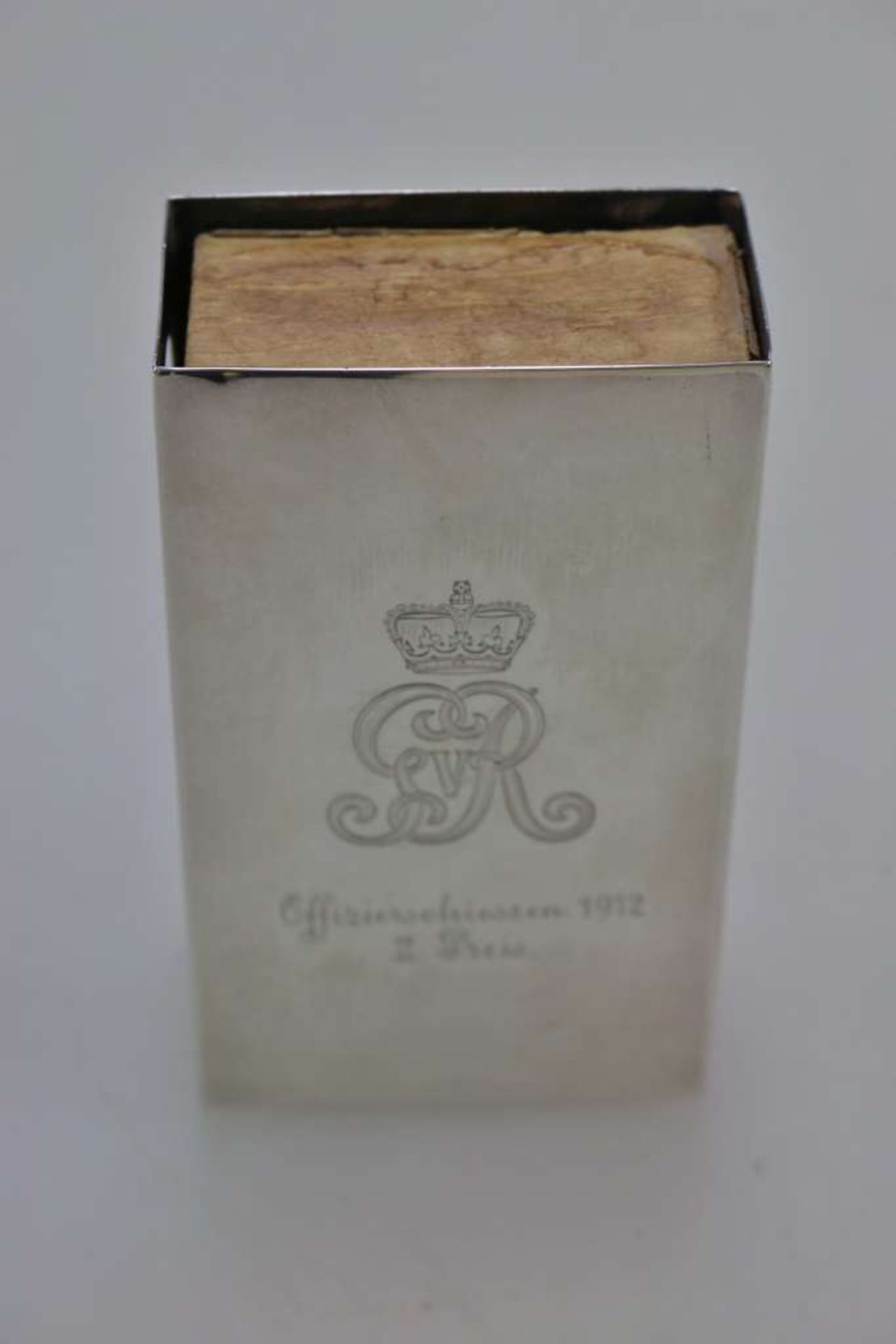 Offiziersgeschenk, Oberseite graviert "Offizierschiessen 1912, II. Preis", mit [...] - Image 6 of 6