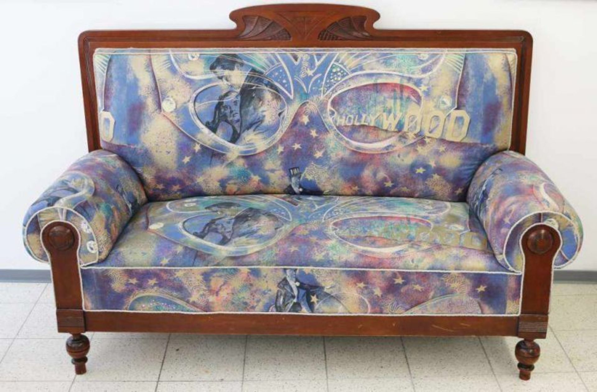 Jugendstil Sofa, um 1910, deutsch, Bezug nachträglich. Maße: 125 x 179 x 76 cm. [...] - Bild 2 aus 6
