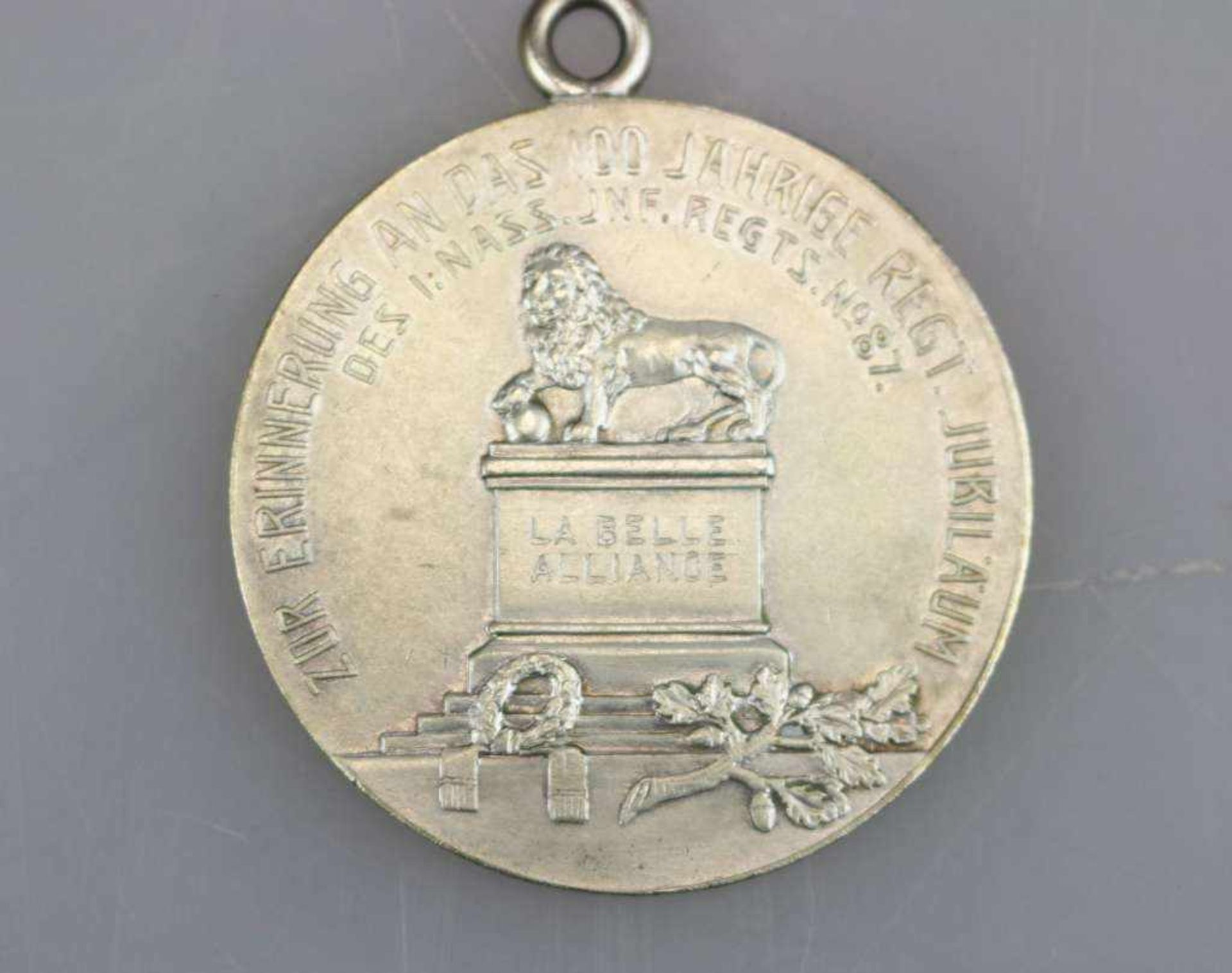Nassau, Erinnerungs-Medaille 1909, anlässlich der 100-Jahrfeier des 1. Nassauischen [...] - Bild 4 aus 4