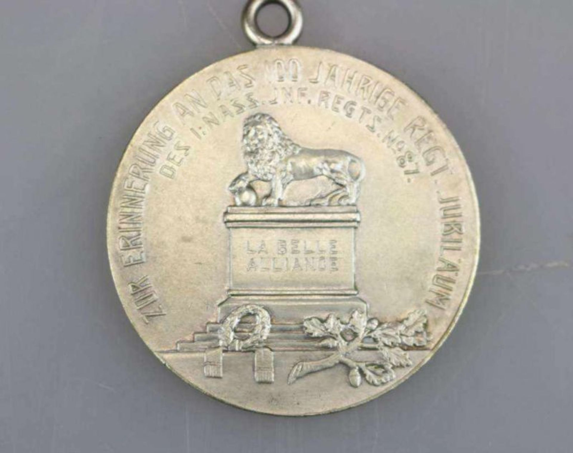 Nassau, Erinnerungs-Medaille 1909, anlässlich der 100-Jahrfeier des 1. Nassauischen [...] - Bild 3 aus 4