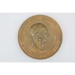 ÖSTERREICH - HABSBURG, Franz Joseph 1848-1916. Bronze-Medaille 1869, Entwurf: J. [...]