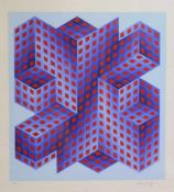 VASARELY, Victor (1906-1997) Blatt aus der Mappe Diam von 1988, u.li. Expl. 43/250, [...]