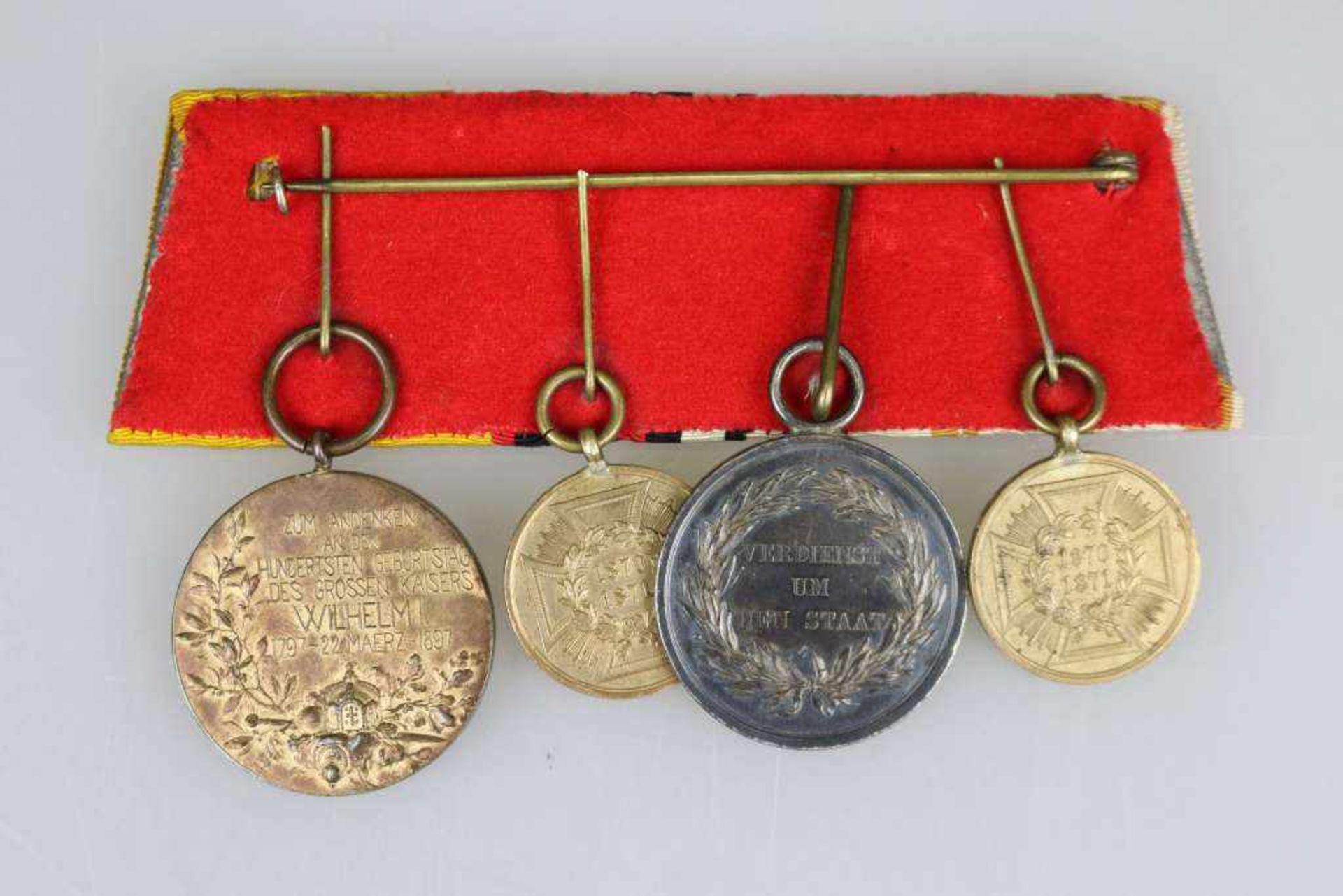 Ordenschnalle Preussen 1870/71 mit 10 Auszeichnungen: Kriegsdenkmünze für Kämpfer [...] - Image 7 of 8