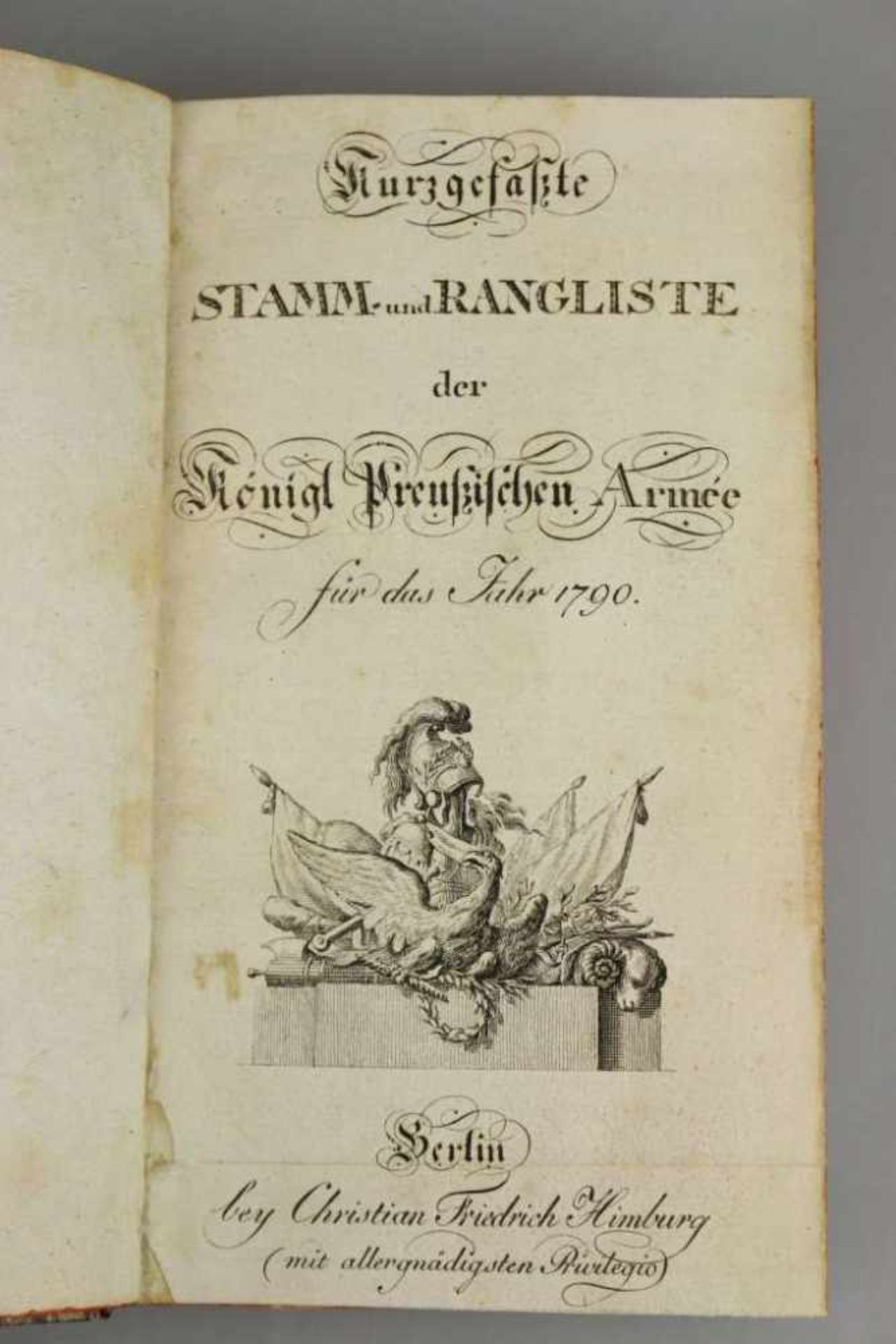 Kurzgefaßte Stamm-und Rangliste der koenigl. preuß. Armee für das Jahr 1790. -