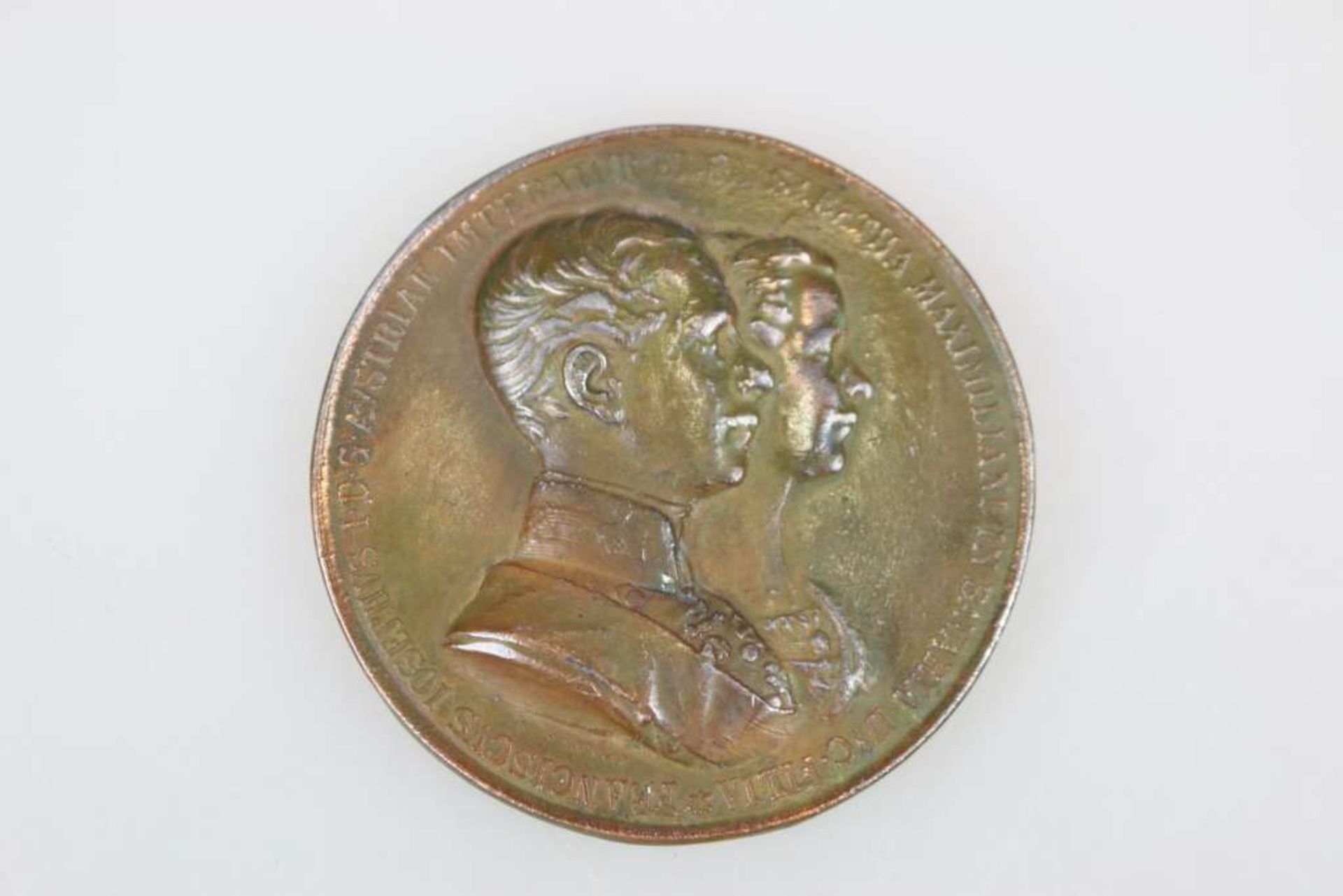 ÖSTERREICH - HABSBURG, Bronze-Medaille 1854 anlässlich der Hochzeit Franz Josef I. [...]