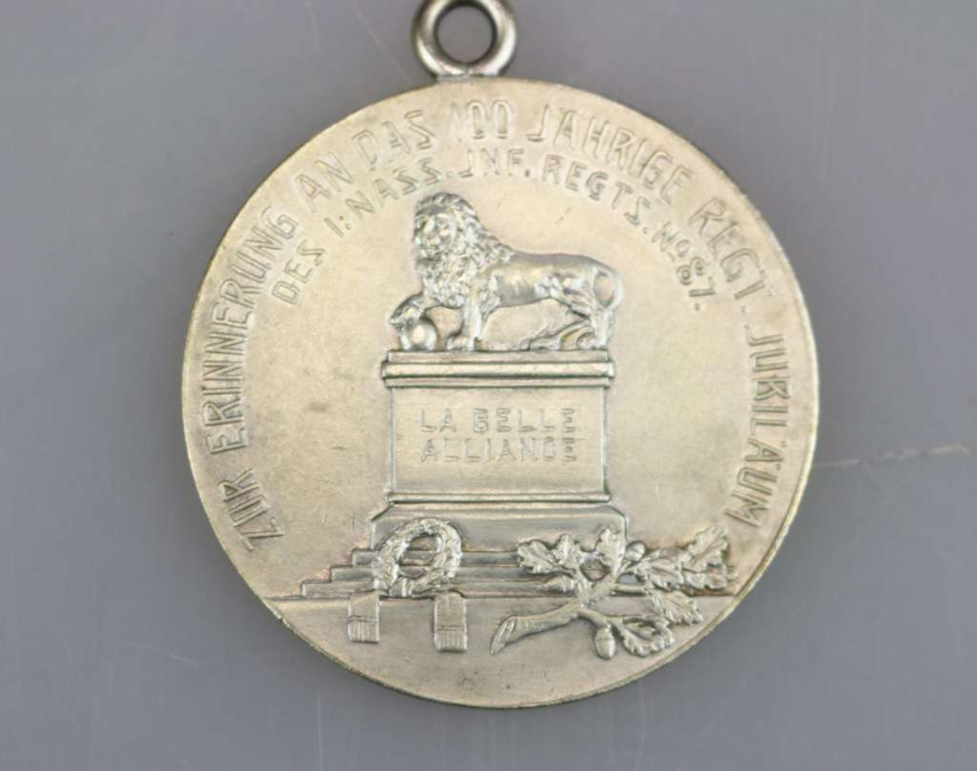 Nassau, Erinnerungs-Medaille 1909, anlässlich der 100-Jahrfeier des 1. Nassauischen Infanterie- - Bild 2 aus 2
